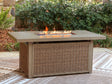 Laguna Heights Rectangular Fire Pit Table by Ashley at Eve Furniture