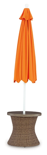 Laguna Heights Round End Table w/UMB OPT by Ashley at Eve Furniture