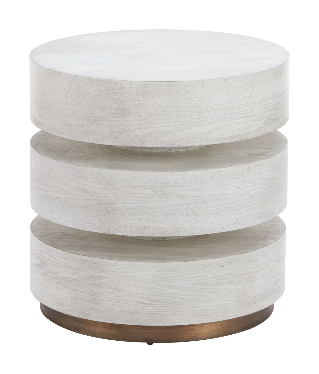 Laha Oak White Side Table by Zuomod at Eve Furniture