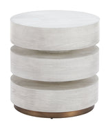 Laha Oak White Side Table by Zuomod at Eve Furniture