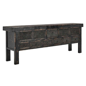 Lahey 11 Drawer Console Table - Antique Black by Classic Home at Eve Furniture