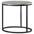 Lainey Gray/Gunmetal Faux Marble Round Top End Table by Coaster at Eve Furniture