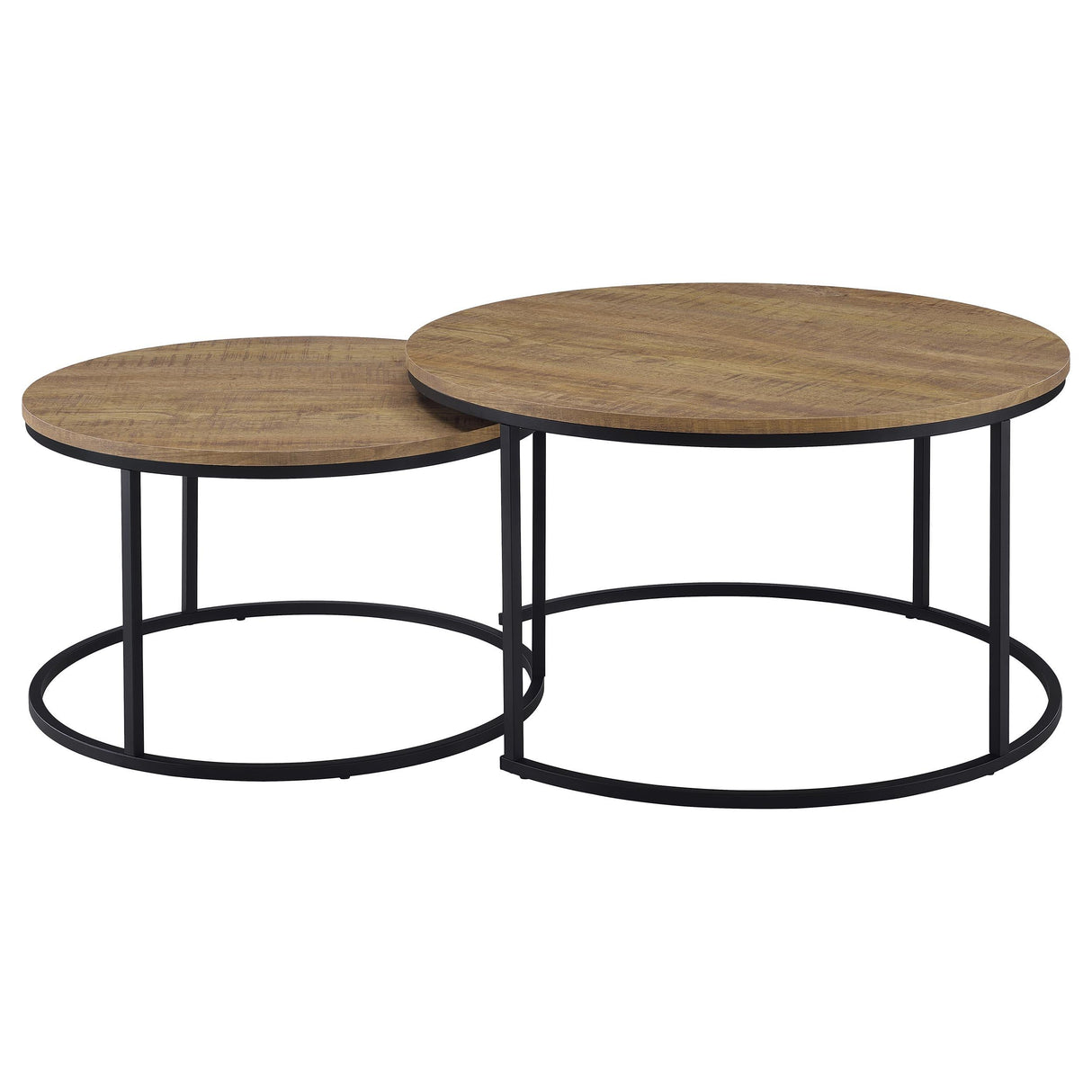 Lainey Mango 2-Piece Round Nesting Coffee Table by Coaster at Eve Furniture
