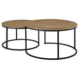 Lainey Mango 2-Piece Round Nesting Coffee Table by Coaster at Eve Furniture