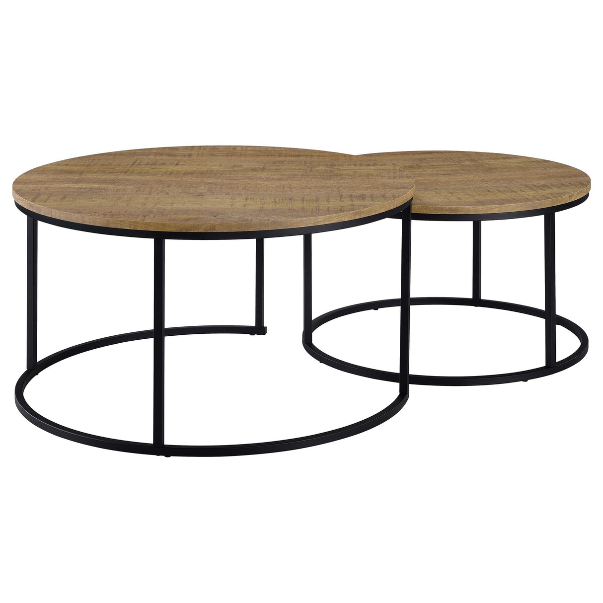 Lainey Mango 2-Piece Round Nesting Coffee Table by Coaster at Eve Furniture