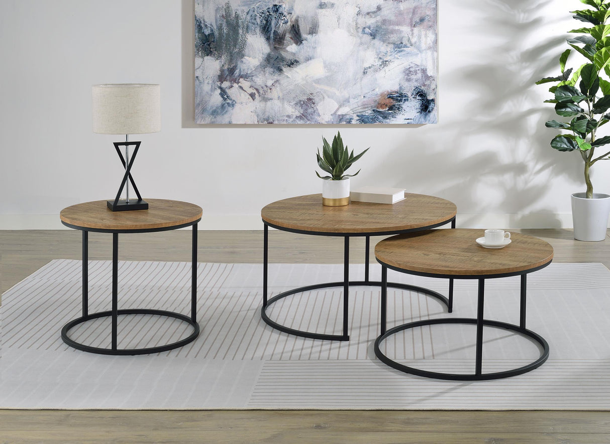 Lainey Mango Round Occasional Side End Table by Coaster at Eve Furniture