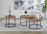 Lainey Mango Round Occasional Side End Table by Coaster at Eve Furniture