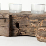 Lakara Reclaimed Wood Eight Tealight Table Candle Holder by Mercana at Eve Furniture
