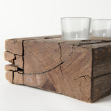 Lakara Reclaimed Wood Eight Tealight Table Candle Holder by Mercana at Eve Furniture