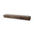 Lakara Reclaimed Wood Eight Tealight Table Candle Holder by Mercana at Eve Furniture