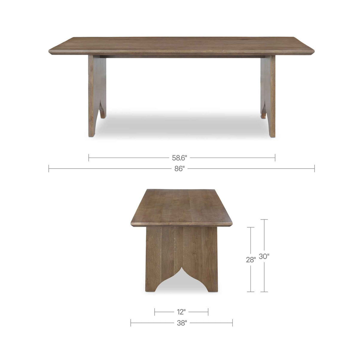 Lake Brown Dining Table by Moe's Home at Eve Furniture