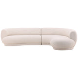 Lake Chaise Sectional, Cream by Dovetail at Eve Furniture