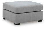 Lakepoint Nickel Oversized Accent Ottoman by Ashley at Eve Furniture