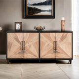Lakeside Black/Natural Cabinet by Furniture of America at Eve Furniture