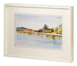 Lakeside Reflections by Lora Gold a Hand Embellished Textured Framed Art Print Matted under Glass by Mercana at Eve Furniture