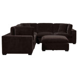 Lakeview 5-piece Upholstered Modular Sectional Sofa Dark Chocolate