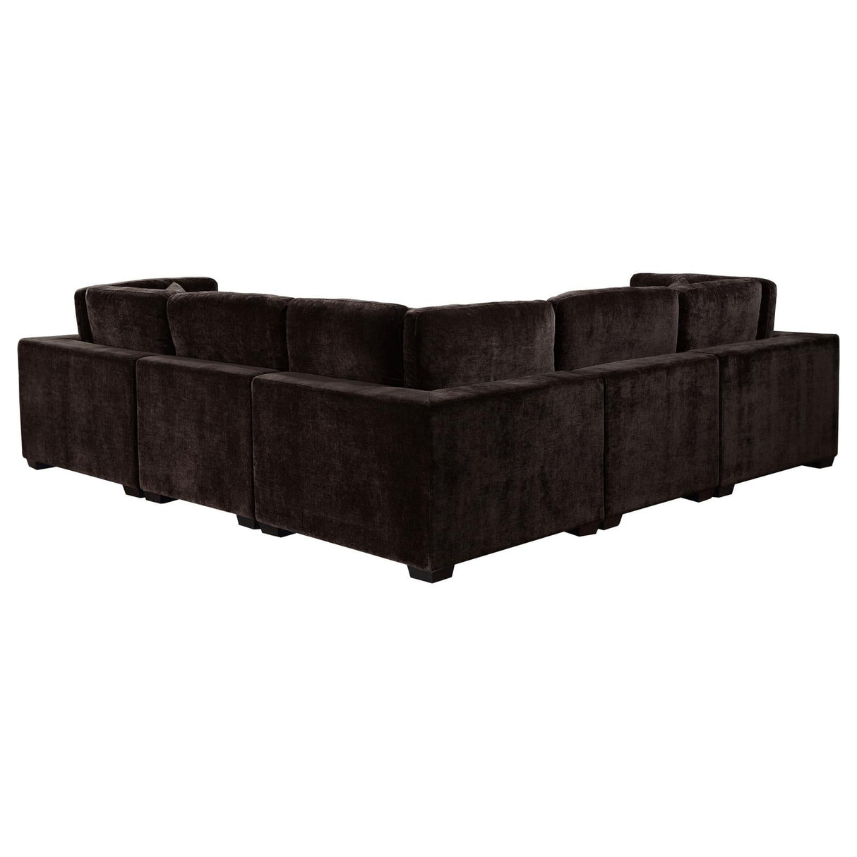 Lakeview 5-piece Upholstered Modular Sectional Sofa Dark Chocolate