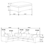 Lakeview Dark Chocolate 5-piece Upholstered Modular Sectional Sofa by Coaster at Eve Furniture