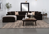Lakeview Dark Chocolate Upholstered Ottoman by Coaster at Eve Furniture
