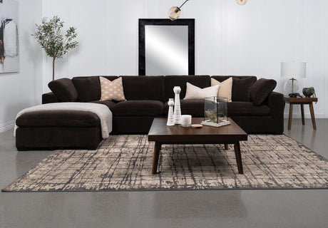 Lakeview Dark Chocolate Upholstered Ottoman by Coaster at Eve Furniture