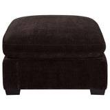 Lakeview Dark Chocolate Upholstered Ottoman by Coaster at Eve Furniture