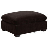 Lakeview Dark Chocolate Upholstered Ottoman by Coaster at Eve Furniture