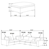 Lakeview Ivory 6-piece Upholstered Modular Sectional Sofa by Coaster at Eve Furniture