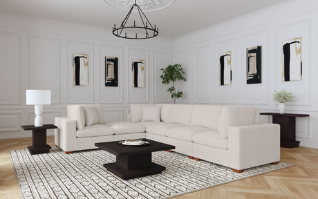 Lakeview Ivory 6-Piece Upholstered Modular Sectional Sofa by Coaster at Eve Furniture