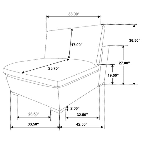 Lakeview Ivory 6-Piece Upholstered Modular Sectional Sofa by Coaster at Eve Furniture
