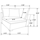 Lakeview Ivory 6-Piece Upholstered Modular Sectional Sofa by Coaster at Eve Furniture
