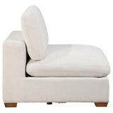Lakeview Ivory Upholstered Armless Chair by Coaster at Eve Furniture