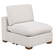 Lakeview Ivory Upholstered Armless Chair by Coaster at Eve Furniture