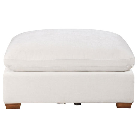 Lakeview Ivory Upholstered Ottoman by Coaster at Eve Furniture