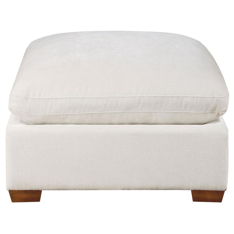 Lakeview Ivory Upholstered Ottoman by Coaster at Eve Furniture