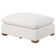 Lakeview Ivory Upholstered Ottoman by Coaster at Eve Furniture