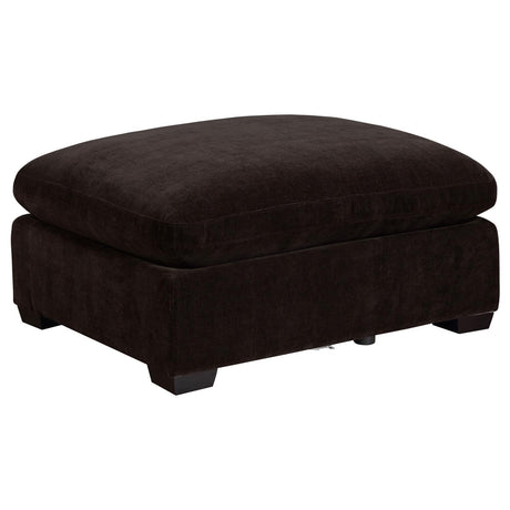Lakeview Dark Chocolate Upholstered Ottoman by Coaster at Eve Furniture