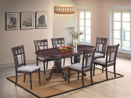 Lakewood Dark Brown Dining Room Set by Cosmos Furniture at Eve Furniture