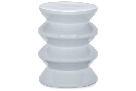 Lakiness White Stool by Ashley at Eve Furniture