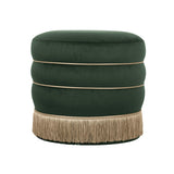 Lakka Velvet Ottoman by TOV Furniture at Eve Furniture