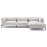 Laley L-Shaped  Sectional in Cream Right Sectional