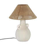Lalit Natural & White Ceramic Table Lamp by TOV Furniture at Eve Furniture