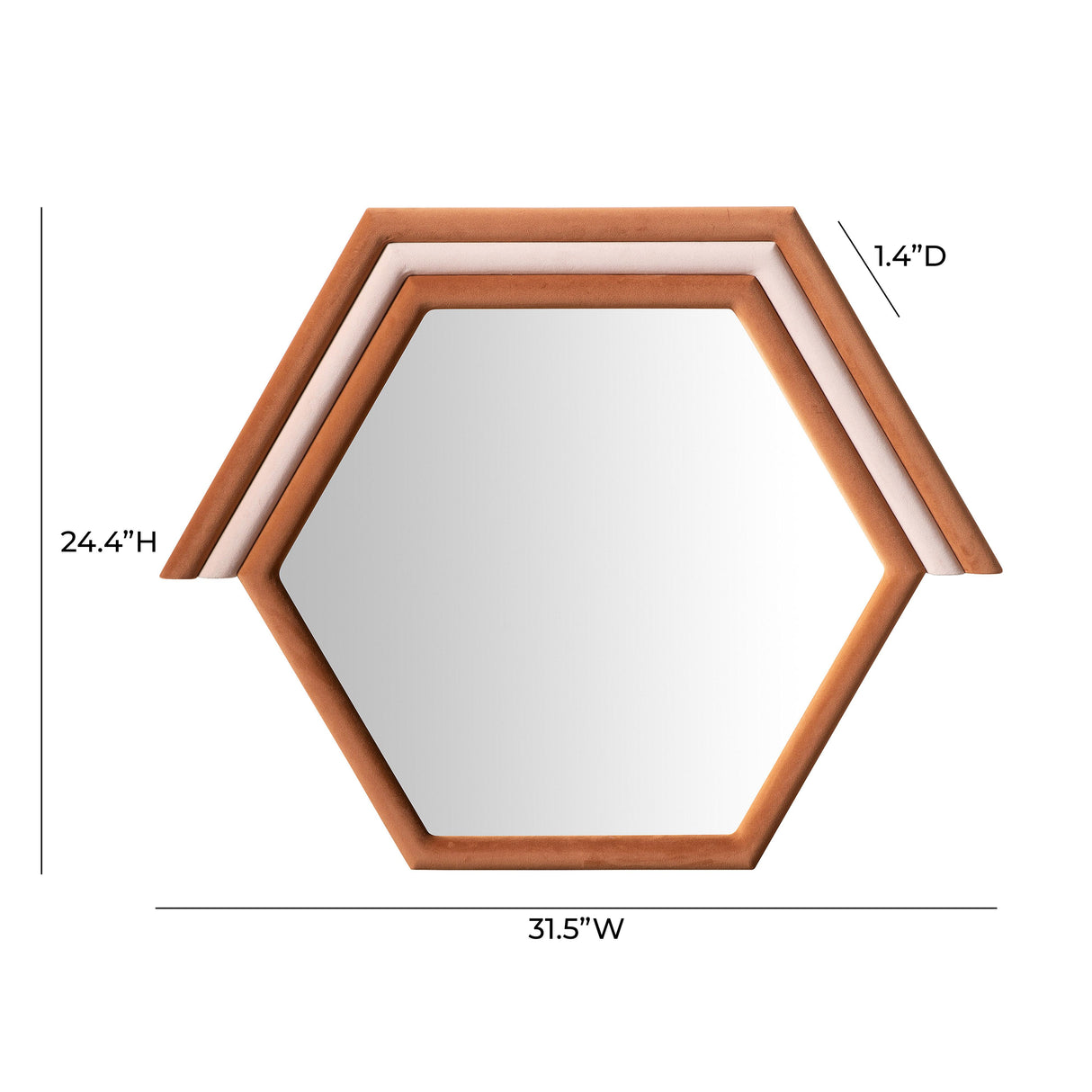 Lally Velvet Prism Wall Mirror by TOV Furniture at Eve Furniture