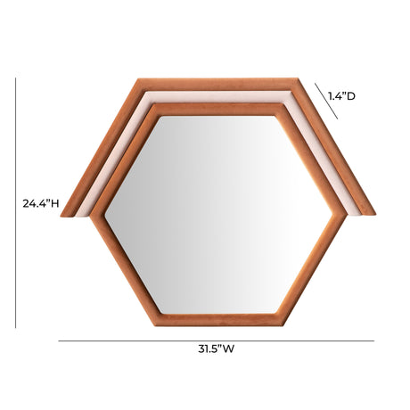 Lally Velvet Prism Wall Mirror by TOV Furniture at Eve Furniture