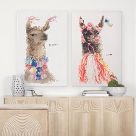 Lama II by Mercana Studio a Hand Embellished Textured Canvas by Mercana at Eve Furniture