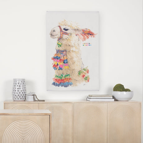 Lama III by Mercana Studio a Hand Embellished Textured Canvas by Mercana at Eve Furniture