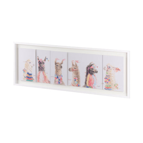 Lama Party IV by Panpan a Framed Art Print Matted under Glass by Mercana at Eve Furniture