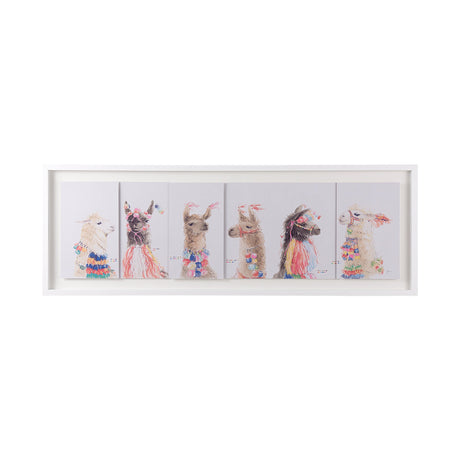 Lama Party IV by Panpan a Framed Art Print Matted under Glass by Mercana at Eve Furniture