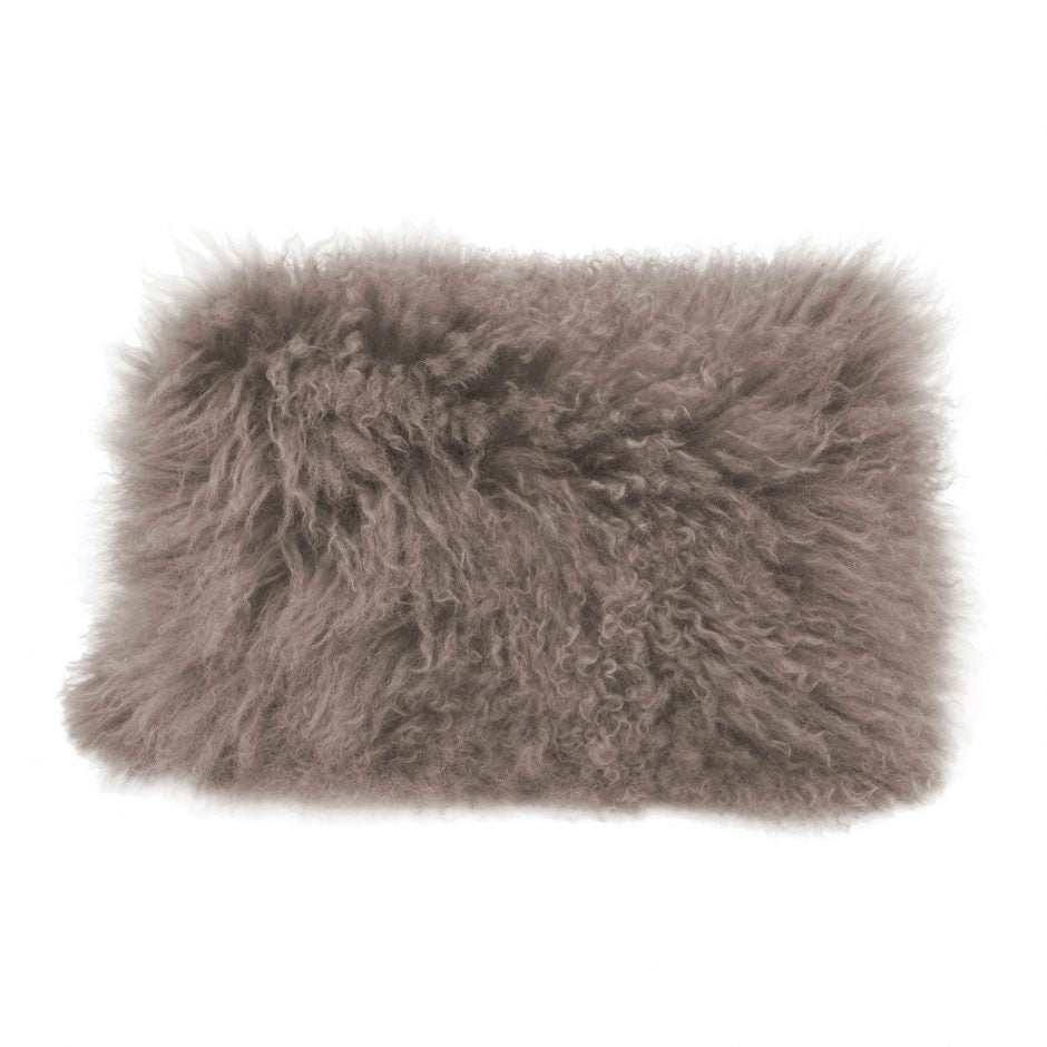 Lamb Fur Pillow - Rect. Grey by Moe's Home at Eve Furniture