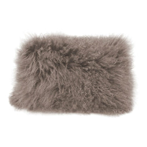 Lamb Fur Pillow - Rect. Grey by Moe's Home at Eve Furniture