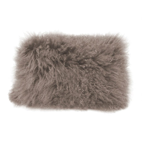 Lamb Fur Pillow - Rect. Grey by Moe's Home at Eve Furniture